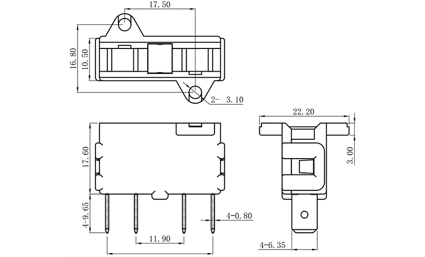 4 pin push button micro switch 2