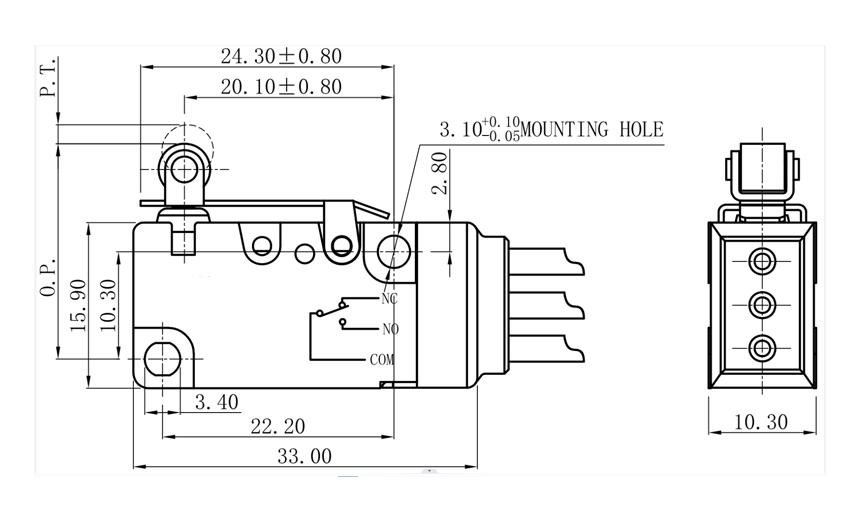 waterproof micro limit switch